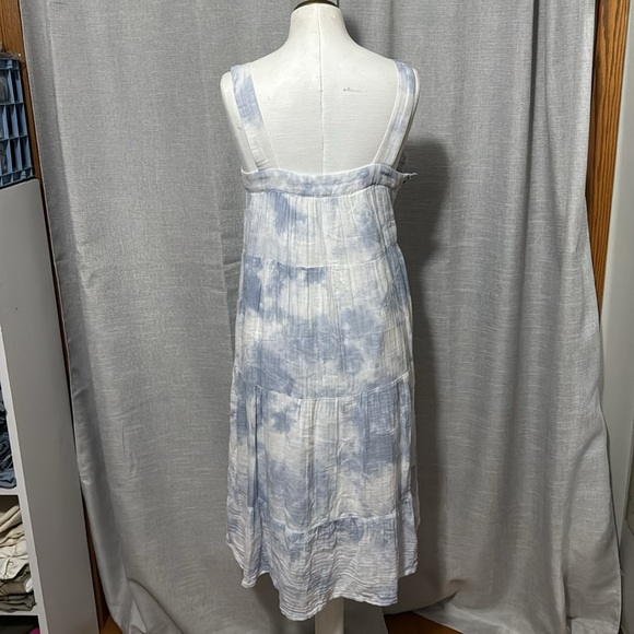 Rails Dress-xs-Cotton-Blue & White-Tie Dye Cloud Vibes-Lined-Two Button Closure - Picture 7 of 15